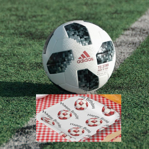 Red Soccer Ball Custom Geburtstagsparty Pappteller
