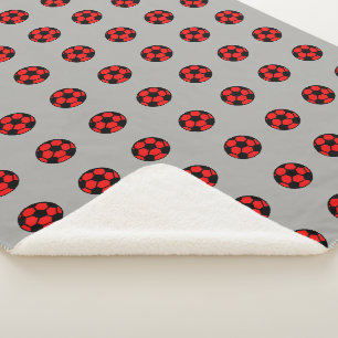 Red Soccer Ball Muster Sherpadecke