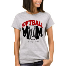 Red Softball Mama Personalisiert