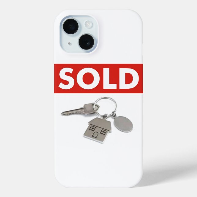 Red Sold Sign Real Anwesen Agent Zuhause Keys iPho Case-Mate iPhone Hülle (Rückseite)
