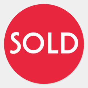 Red Sold Sticker