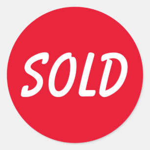 Red Sold Sticker