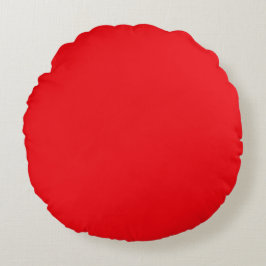 Red Solid Color, Modern, Trendy, Simple Rundes Kissen