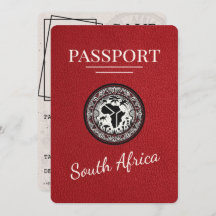 Red South Africa Passport