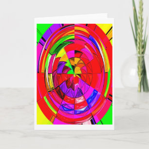 Red Space Candy Feiertagskarte