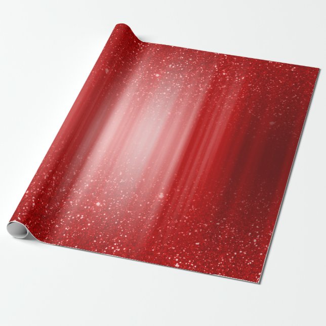 Red Sparkle Glitzer Weihnachten Geschenkpapier (Ungerollt)