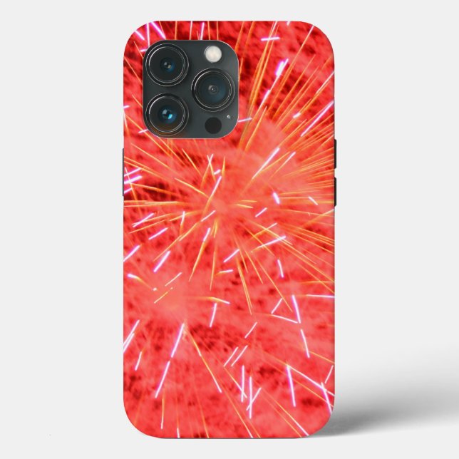 Red Sparks & Fireworks Handy Cover Customize (Rückseite)