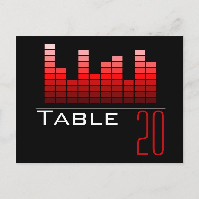 Red Spectrum Analyzer Tischnummer Postcard (Vorderseite)
