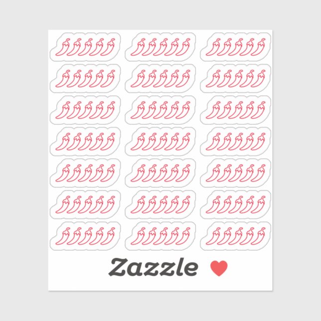 Red Spicy Blank Pepper Book Movie Rating Planner Aufkleber (Blatt)