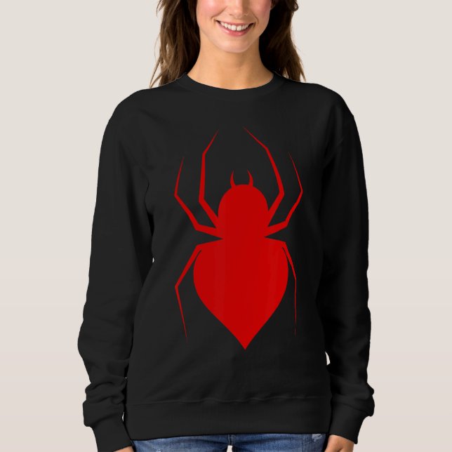 Red Spider Cobweb Spiders Web Arachnophile Insekte Sweatshirt (Vorderseite)