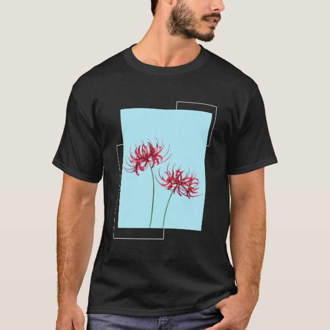Red Spider Lily Lycoris Recoil Anime Fanart T-Shirt (Vorderseite)