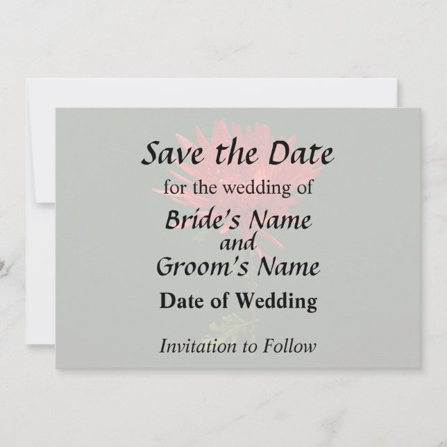 Red Spider Mum Save The Date (Vorderseite)