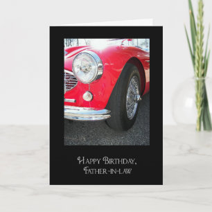 red sports car for father-in-law's birthday karte