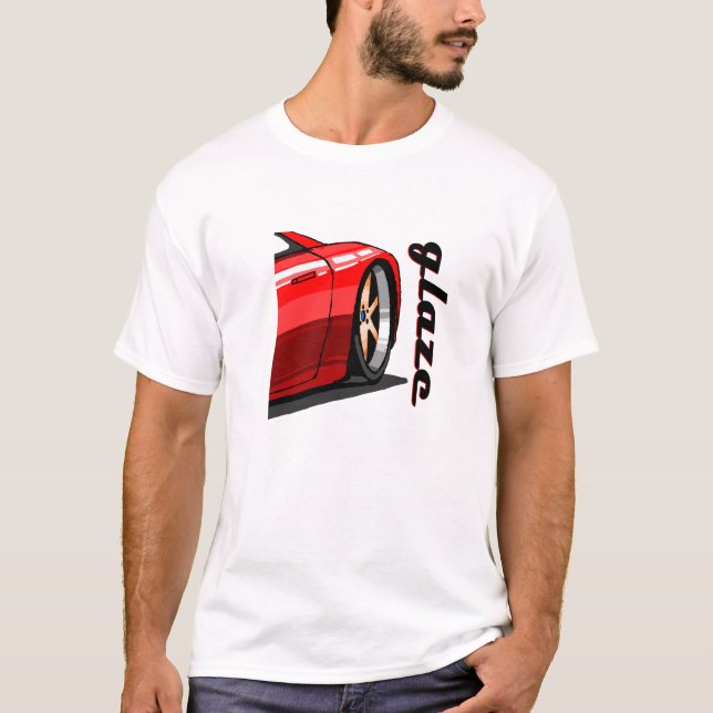 Red Sports Car Wheel - Sleek rims T-Shirt (Vorderseite)