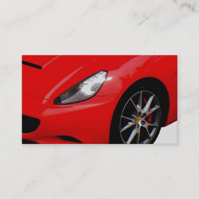 ~Red Sportscar~ GESCHÄFTSKARTE, KÜMMERN SIE! Visitenkarte (Vorderseite)