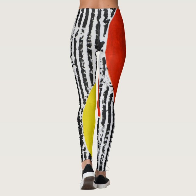Red Spot wirklich wilde Leggings mit schwarzem Str (Rückseite)