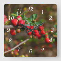 Red Spring Bug Wall Clock