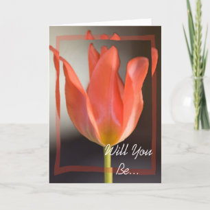 Red Spring Tulip wirst du meine Bridesmaid-Einladu Einladung