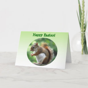 Red Squirrel Oaster Feiertagskarte