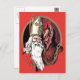 Red St Nicholas Krampus Postkarte (Vorne/Hinten)