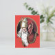Red St Nicholas Krampus Postkarte (Stehend Vorderseite)