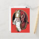 Red St Nicholas Krampus Postkarte (Vorderseite/Rückseite Beispiel)