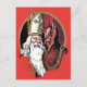 Red St Nicholas Krampus Postkarte (Vorderseite)