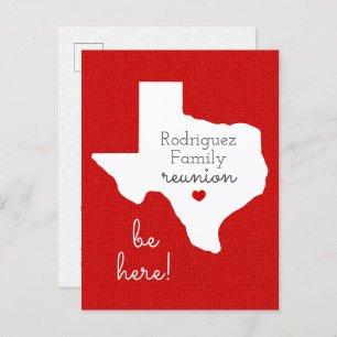 Red Staat der Texas Family Wiedersehen Postcard Postkarte