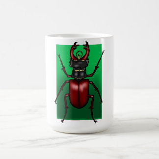 Red Stag Beetle Illustration Kaffeetasse