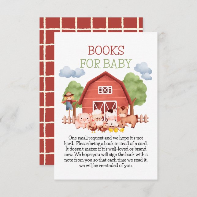 Red Stall Farm Books for Baby Begleitkarte (Vorne/Hinten)