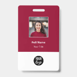 Red Standard Corporate Employee Tags Ausweis