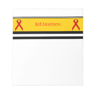 Red Standard Ribbon Notizblock