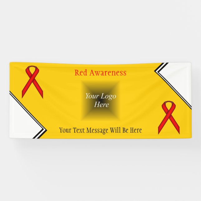 Red Standard Ribbon von Kenneth Yoncich Banner (Horizontal)