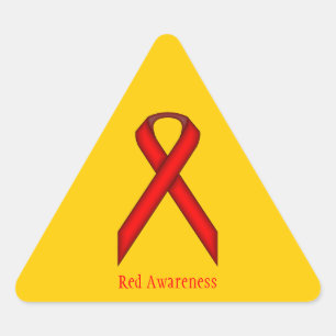 Red Standard Ribbon von Kenneth Yoncich Dreieckiger Aufkleber