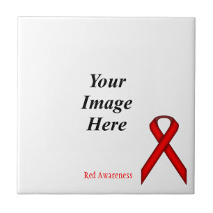 Red Standard Ribbon von Kenneth Yoncich Fliese