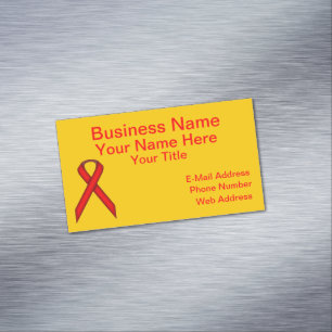 Red Standard Ribbon von Kenneth Yoncich Magnetische Visitenkarte