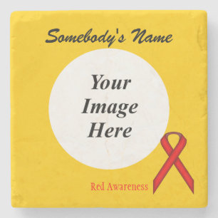 Red Standard Ribbon von Kenneth Yoncich Steinuntersetzer