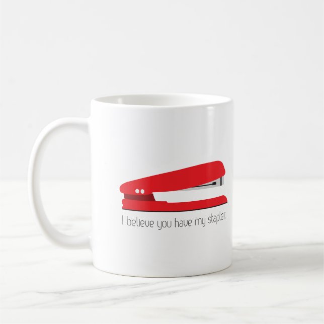 Red Stapler Tasse (Links)