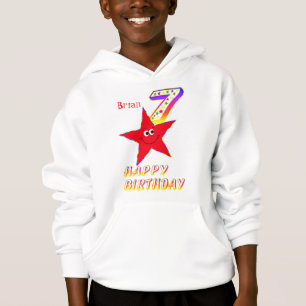 Red Star 7 Geburtstags-Shirt Hoodie