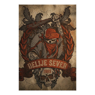 Red Star Belgrade Delije Sever 1989 Fotodruck