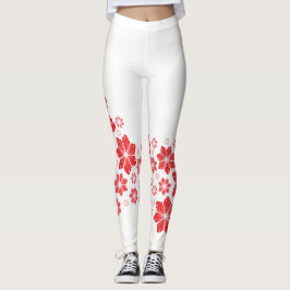 Red Star-Blume Leggings