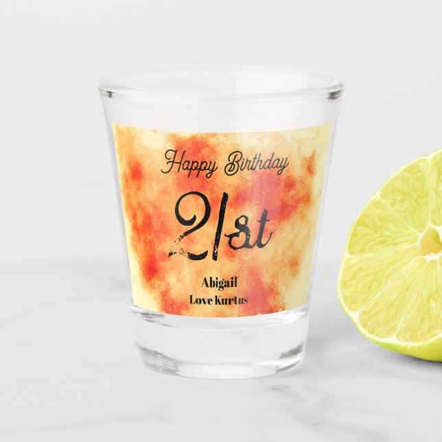 Red Star Cluster 21. Shot Glass Schnapsglas (Vorderseite)