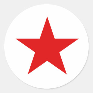 Red Star Communist Runder Aufkleber
