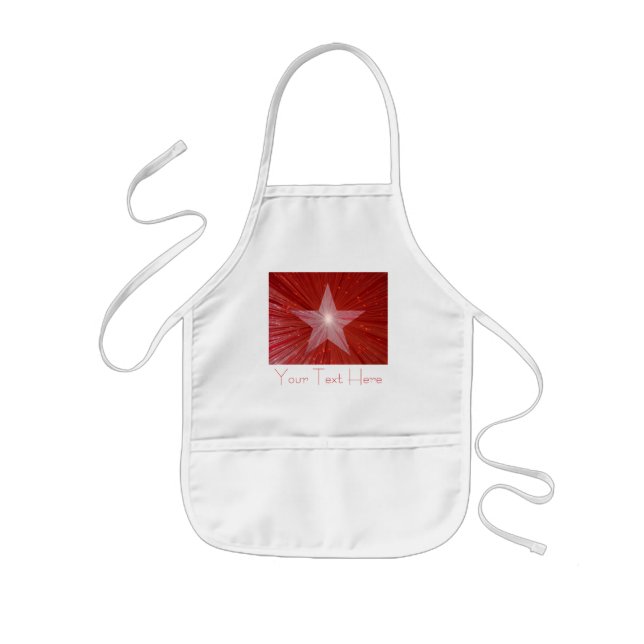 Red Star "Dein Text" - Schürze (Vorne)
