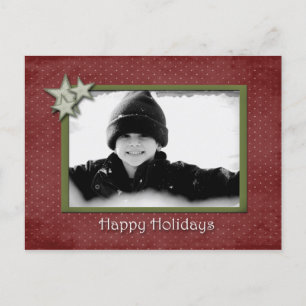 Red Star Foto Postcard Feiertagspostkarte