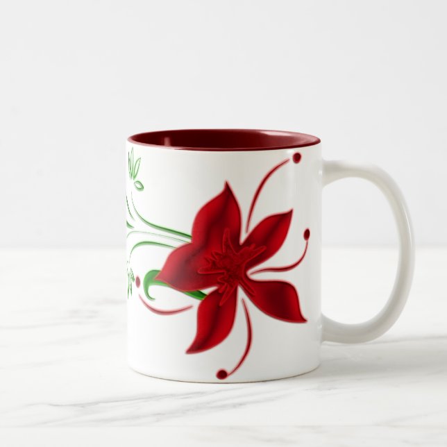 Red Star Gazer Lily Tasse (Rechts)