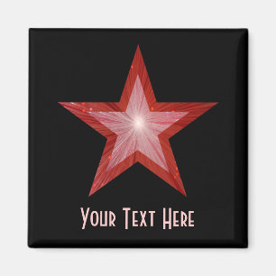 Red Star Kühlschrank 'Your Text' Magnetfeld schwar Magnet