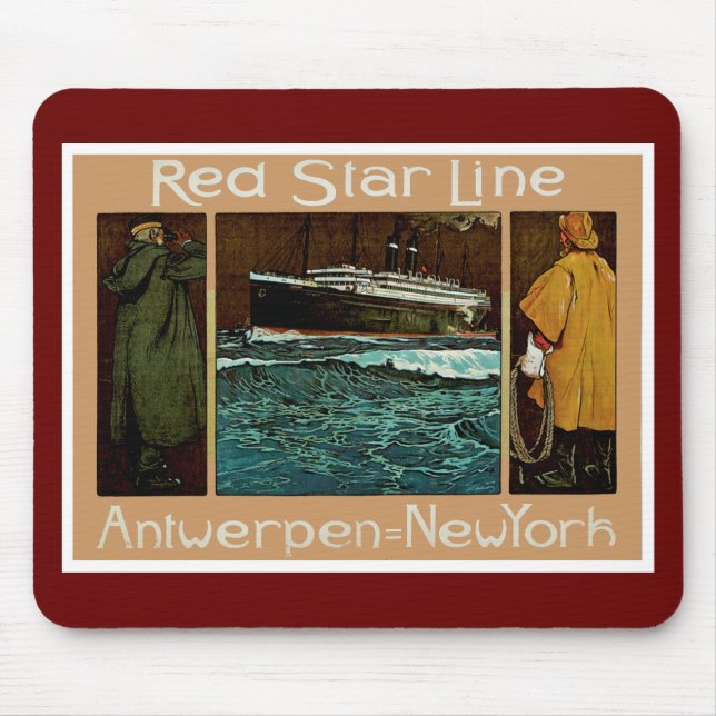 Red Star Line ~ Antwerpen-New York Mousepad (Vorne)