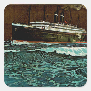 Red Star Line ~ Antwerpen-New York Quadratischer Aufkleber