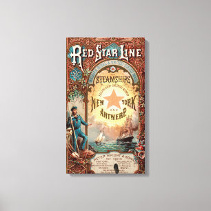 Red Star Line New York Antwerpen Steamschiff Leinwanddruck